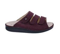 Finn Comfort Pantolette Korfu 1508-832391, Burdeos - Rojo, Piel Nubuck, Plantilla Cambiable Rojo