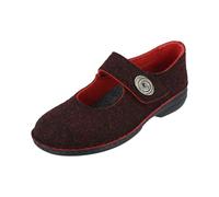 Finn Comfort Ramsau 6561-482313 - Zapatillas de estar por casa (doble fieltro, cierre de ), color rojo, rojo, 41 EU Ancho