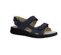 Finn Comfort Wanaka-Soft 81540-903097 - Sandalia de piel nobuck, color azul y beige, azul, 45 EU Ancho