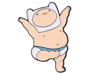 Finn Underwear Topless Yoga Pose Jake The Dog Come Along with Me Adventure Time - Pin esmaltado de dibujos animados de 1.2 pulgadas, 1.2 Inches, Esmalte, Esmalte