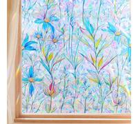 FINNEZ Vinilos para Ventana Anti UV Efecto Arco Iris Película Electrostática para Ventanas, No Adhesiva, Decorativa para Casa Oficina Dormitorio Cocina, 44,5 x 200 CM