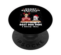Finnish Lapphund Christmas To The World Best Dog Mom Xmas PopSockets PopGrip Adhesivo