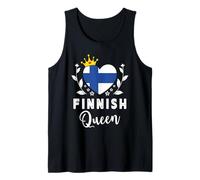 Finnish Queen Finland Flag Proud Finnish Woman Camiseta sin Mangas