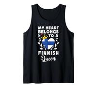 Finnish Queen Finnish Wife Girlfriend Finland Flag Camiseta sin Mangas