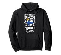 Finnish Queen Finnish Wife Girlfriend Finland Flag Sudadera con Capucha