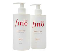 fino Hair RESTORE Pack Champú y Acondicionador No.1 - cabello dañado | Queratina, biotina, pantenol, aloe vera y argán - sin siliconas ni parabenos