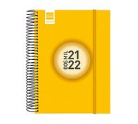 Finocam Agenda 2021 2022 1 Día página Septiembre 2021, Agosto 2022 12 meses, Espir Color Amarillo Catalán, E10-155x212 (mediano)