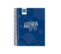 Finocam Agenda 2021 2022 1 Día página Septiembre 2021, Junio 2022 10 meses y Julio/Agosto resumidos 8º, 120x162 Cool Azul Catalán