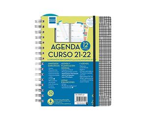 Finocam Agenda 2021 2022 Semana vista apaisada Septiembre 2021, Agosto 2022 12 meses 4º, 155x212 Docente Magistral Grid Español