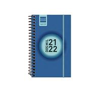 Finocam Agenda 2021 2022 Semana vista apaisada Septiembre 2021, Agosto 2022 12 meses E3, 79x127 Espir Label Azul cobalto Español