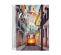 Finocam - Agenda 2022 1 Día Página, de Enero 2022 a Diciembre 2022 (12 meses) E10-155x212 mm Espiral Beta Lisboa, Sobremesa - Ediçâo Português