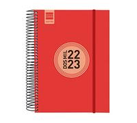 Finocam - Agenda 2022 2023 Espir Label 1 Día Página Septiembre 2022 - Agosto 2023 (12 meses) Rojo Español, SOBREMESA - E10-155x212 mm
