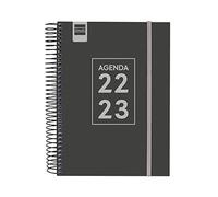 Finocam, Agenda 2022 2023 Secundaria 1 Día Página Septiembre 2022, Junio 2023 (curso lectivo), Julio y Agosto resumidos, Negro Español, SOBREMESA, 4, 155x212 mm