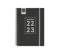 Finocam - Agenda 2022 2023 Secundaria Semana Vista Horizontal Septiembre 2022 - Junio 2023 (curso lectivo) + Julio y Agosto resumidos Negro Catalán