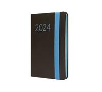 Finocam - Agenda 2024 Flexi Lisa Semana Vista Horizontal Enero 2024 - Diciembre 2024 (12 meses) Negro Catalán