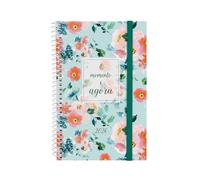 Finocam - Agenda 2026 Semana Vista Horizontal | Enero - Diciembre (12 meses) | Agenda Anual 2026 con goma elástica | Tapa de polipropileno Beta - Ahora - Portugués