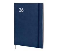 Finocam - Agenda 2026 Semana Vista Vertical | Enero - Diciembre (12 meses) | Agenda Anual 2026 con goma elástica y cinta punto| Tapa Blanda Mara - Azul - Español