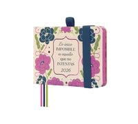 Finocam - Agenda 2026 Semana Vista Vertical | Enero - Diciembre (12 meses) | Agenda Anual 2026 con goma y 3 cintas punto | Tapa Dura Minimal Design - Imposible - Español