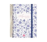 Finocam - Agenda Cloe 16 Meses 2025 2026 Semana Vista Horizontal Septiembre 2025 - Diciembre 2026 (16 meses) Azul Español