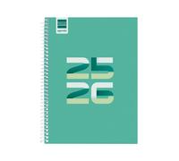 Finocam - Agenda Cool Curso 2025 2026 Semana Vista Horizontal Septiembre 2025 - Junio 2026 (curso lectivo) + Julio y Agosto resumidos Verde Español