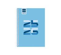 Finocam - Agenda Cool Curso 2025 2026 Semana Vista Horizontal Septiembre 2025 - Junio 2026 (curso lectivo) + Julio y Agosto resumidos Azul Español