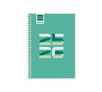 Finocam - Agenda Cool Curso 2025 2026 Semana Vista Horizontal Septiembre 2025 - Junio 2026 (curso lectivo) + Julio y Agosto resumidos Verde Español