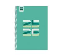 Finocam - Agenda Cool Curso 2025 2026 Semana Vista Horizontal Septiembre 2025 - Junio 2026 (curso lectivo) + Julio y Agosto resumidos Verde Español