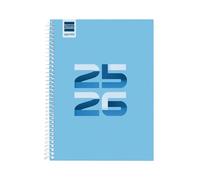 Finocam - Agenda Cool Curso 2025 2026 Semana Vista Horizontal Septiembre 2025 - Junio 2026 (curso lectivo) + Julio y Agosto resumidos Azul Español