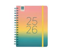 Finocam - Agenda Cosmo Curso 2025 2026 Semana Vista Horizontal Septiembre 2025- Agosto 2026 (12 meses) Iris Español