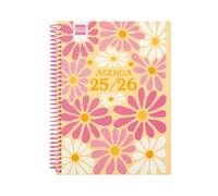 Finocam - Agenda Diva Curso 2025 2026 Semana Vista Horizontal Septiembre 2025 - Junio 2026 (curso lectivo) + Julio y Agosto resumidos Spring Español