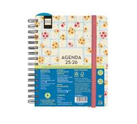 Finocam - Agenda Docente Magistral Design Curso 2025 2026 Semana Vista Horizontal Septiembre 2025- Agosto 2026 (12 meses) Flowers Español