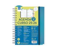 Finocam - Agenda Docente Magistral Personalizable Curso 2025 2026 Semana Vista Horizontal Septiembre 2025- Agosto 2026 (12 meses) Azul Español