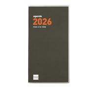 Finocam - Agenda encuadernada de bolsillo, ligera y portátil Mes Vista | Enero - Diciembre (12 meses) | Agenda encuadernada con funda | Plana Min - Catalán