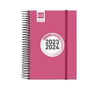 Finocam - Agenda Espir Color 2023 2024 1 Día Página Septiembre 2023 - Agosto 2024 (12 meses) Rosa Español