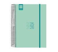 Finocam - Agenda Espir Curso 2025 2026 1 Día Página Septiembre 2025- Agosto 2026 (12 meses) Turquesa Español