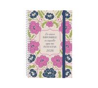 Finocam - Agenda Espiral 2026 Semana Vista Horizontal | Enero - Diciembre (12 meses) | Agenda Anual 2026 | Tapa de polipropileno Espiral Design Collection - Imposible - Español