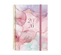 Finocam - Agenda Espiral 2026 Semana Vista Horizontal | Enero - Diciembre (12 meses) | Agenda Anual 2026 | Tapa de polipropileno Espiral Design Collection - Goldy - Español