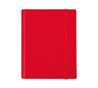 Finocam - Agenda Espiral con cubierta Anual 2026 1 Día Página | Enero - Diciembre (12 meses) | Agenda con bloc de notas incluido y goma elástica | DuoBand - Rojo - Español