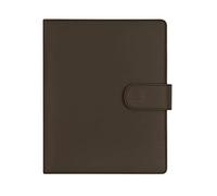 Finocam - Agenda Organizador 2026 Semana Vista Vertical | Enero - Diciembre (12 meses) | Agenda Organizador anillas con bloc de notas y portatarjetas | Open Troya Marrón - Catalán