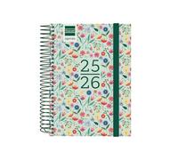 Finocam - Agenda Secundaria Curso 2025 2026 1 Día Página Septiembre 2025 - Junio 2026 (curso lectivo) + Julio y Agosto resumidos Fiori Español