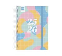 Finocam - Agenda Secundaria Curso 2025 2026 1 Día Página Septiembre 2025 - Junio 2026 (curso lectivo) + Julio y Agosto resumidos Art Español