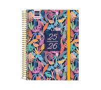 Finocam - Agenda Secundaria Curso 2025 2026 1 Día Página Septiembre 2025 - Junio 2026 (curso lectivo) + Julio y Agosto resumidos Tropical Catalán