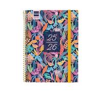 Finocam - Agenda Secundaria Curso 2025 2026 Semana Vista Horizontal Septiembre 2025 - Junio 2026 (curso lectivo) + Julio y Agosto resumidos Tropical Español