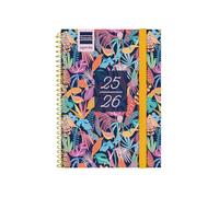 Finocam - Agenda Secundaria Curso 2025 2026 Semana Vista Horizontal Septiembre 2025 - Junio 2026 (curso lectivo) + Julio y Agosto resumidos Tropical Español