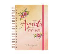 Finocam - Agenda The Flower Journal Curso 2025 2026 1 Día Página Septiembre 2025 - Agosto 2026 (12 meses) Rosa Español