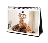 Finocam, Calendario 2023 Imágenes de Sobremesa para Escribir Enero 2023, Diciembre 2023 (12 meses) Perros y gatos Catalán, Sobremesa