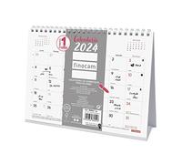 Finocam - Calendario 2024 Chic de Sobremesa para Escribir Enero 2024 - Diciembre 2024 (12 meses) Blanco Español