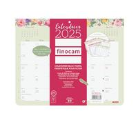 Finocam - Calendario de diseño de pared con imán para escribir 2025 1 mes por página enero 2025 - diciembre 2025 (12 meses) francés