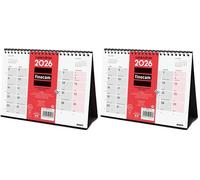 Finocam - Calendario de escritorio para calificar 2026 1 mes por página Enero - Diciembre 2026 (12 meses) | Calendario 2026 | Planificador mensual Neutral - Español (Paquete de 2)