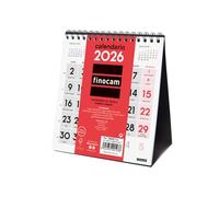Finocam - Calendario de escritorio para escribir 2026 con números grandes, diseño mensual enero - diciembre de 2026, 12 meses | Calendario 2026 | Planificador mensual neutro - italiano, mesa número